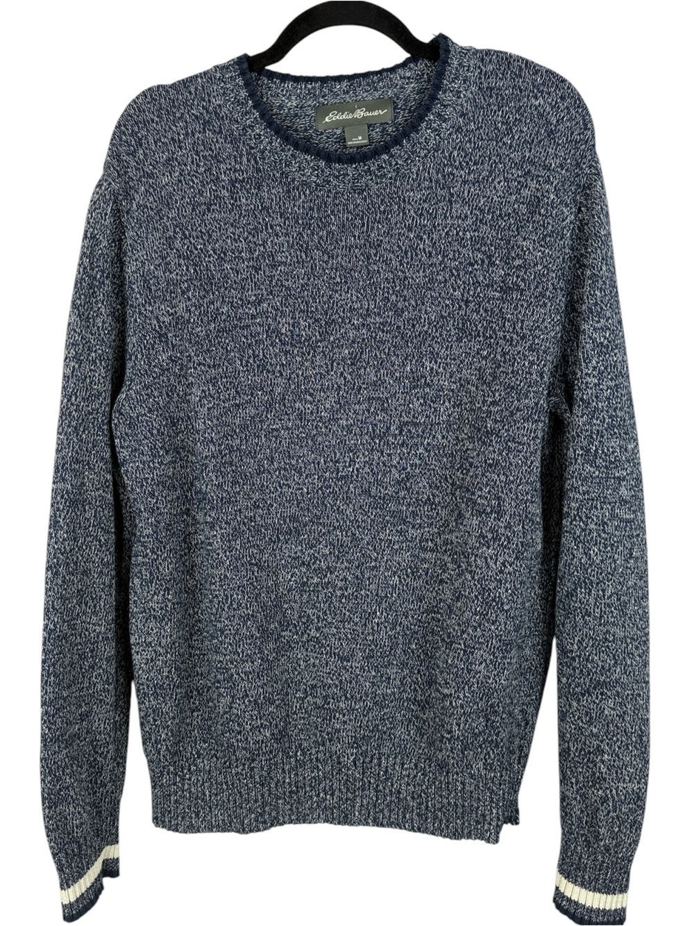 Eddie Bauer Men's Marl Knit 100% Cotton Crewneck Sweater - Size Medium